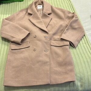 Camel Tan Abercrombie & Fitch Wool Blend Coat Sz Small